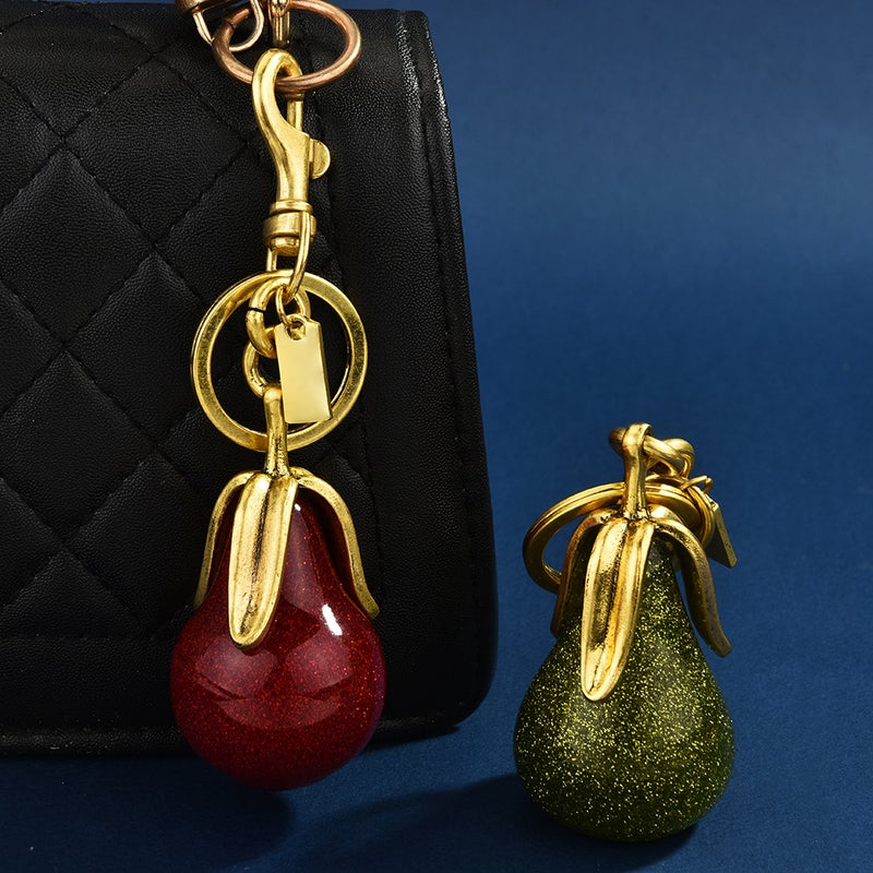 Pendant Gold Pear Never Separated Men And Women Couple Car Keychain Exquisite Bag Pendant Pendant - Image 4